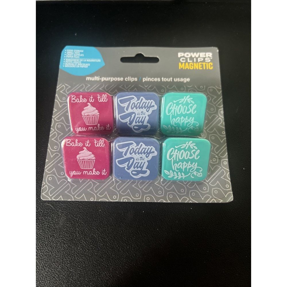 Power Clips Magnetic Multi-Purpose Clips, 6 Clips Pack Humor